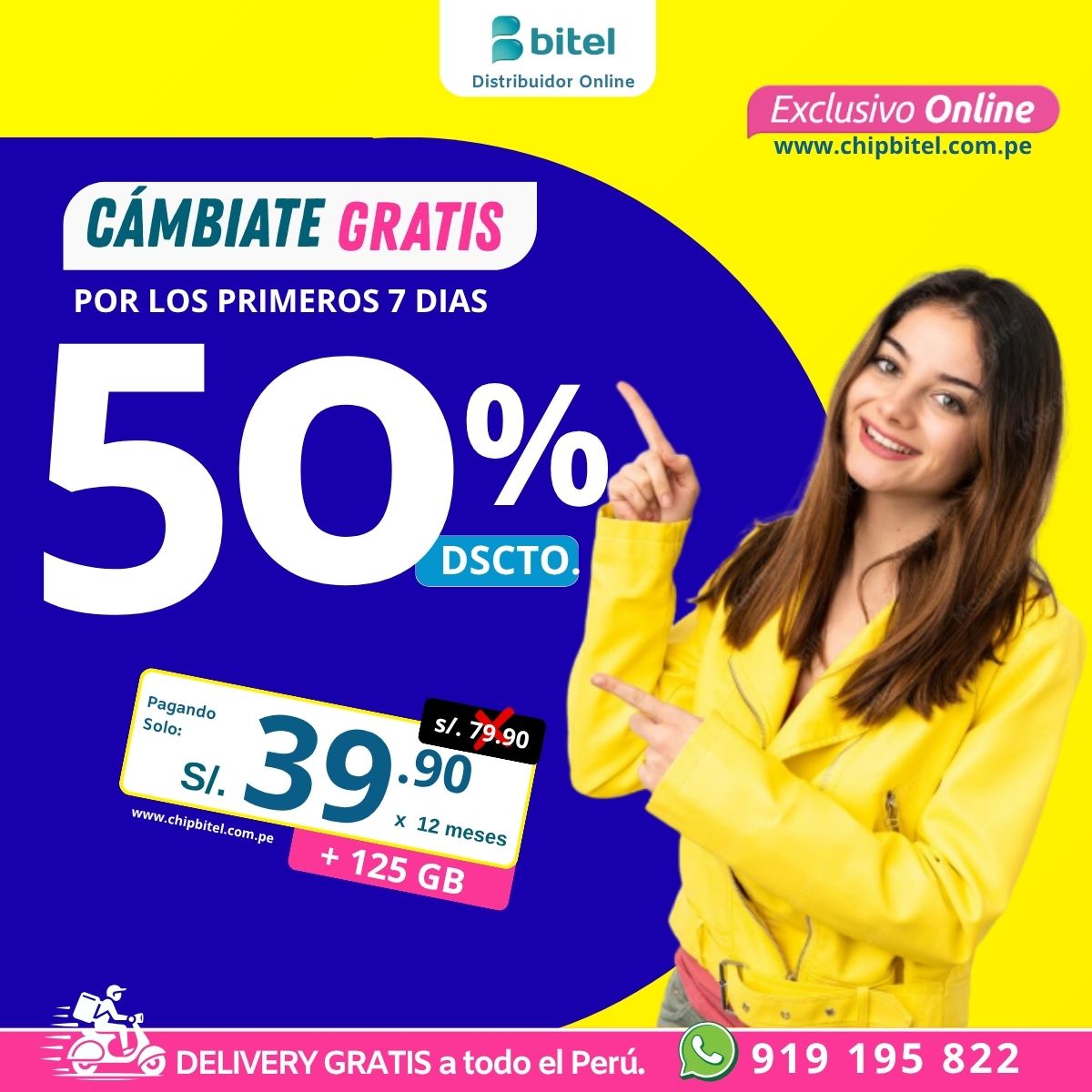 ilimitado 79.90 bitel portabilidad