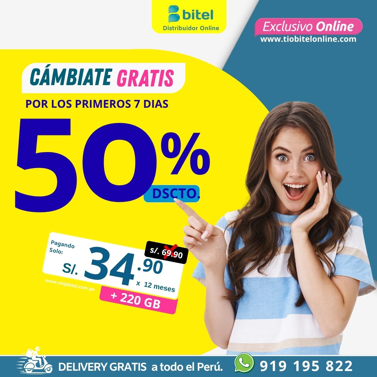 ilimitado 69.90 bitel portabilidad