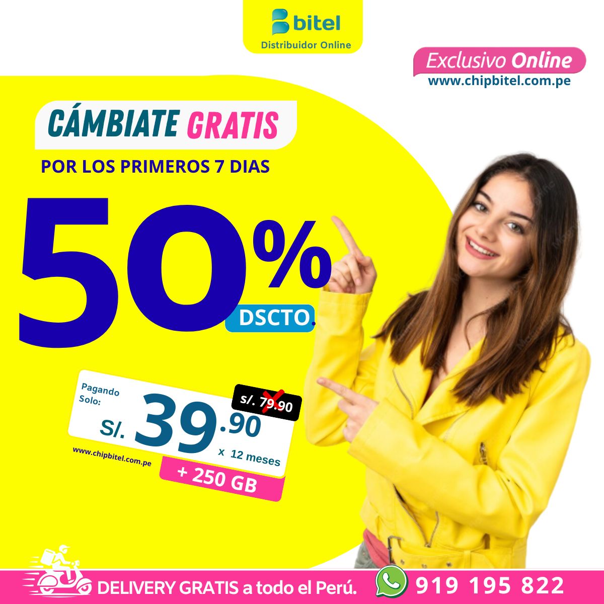 ilimitado 79.90 bitel portabilidad
